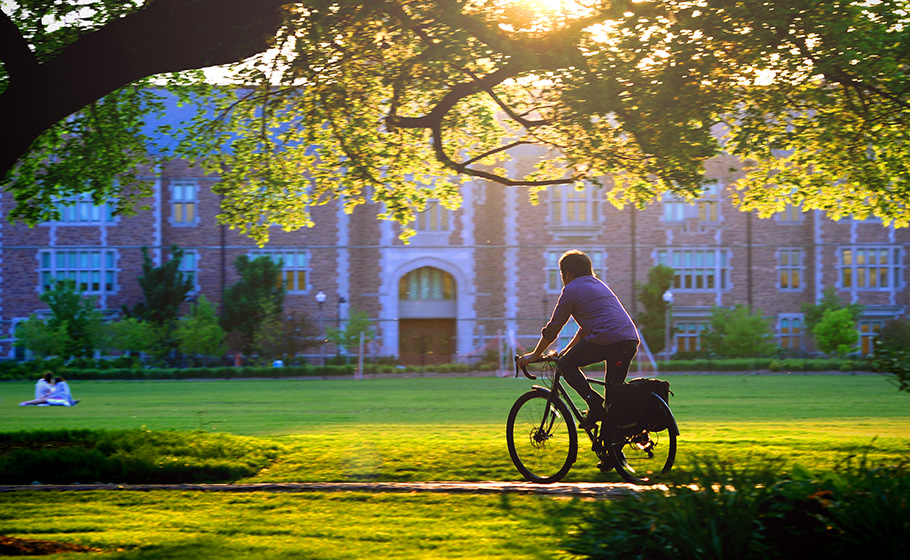 bicycling on campus