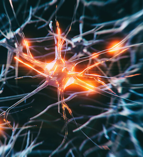Image of a neuron firing