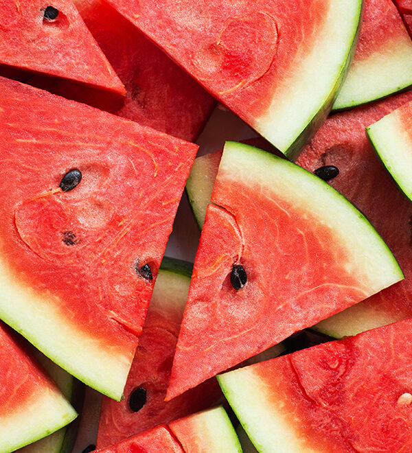 close-up of watermelon slices